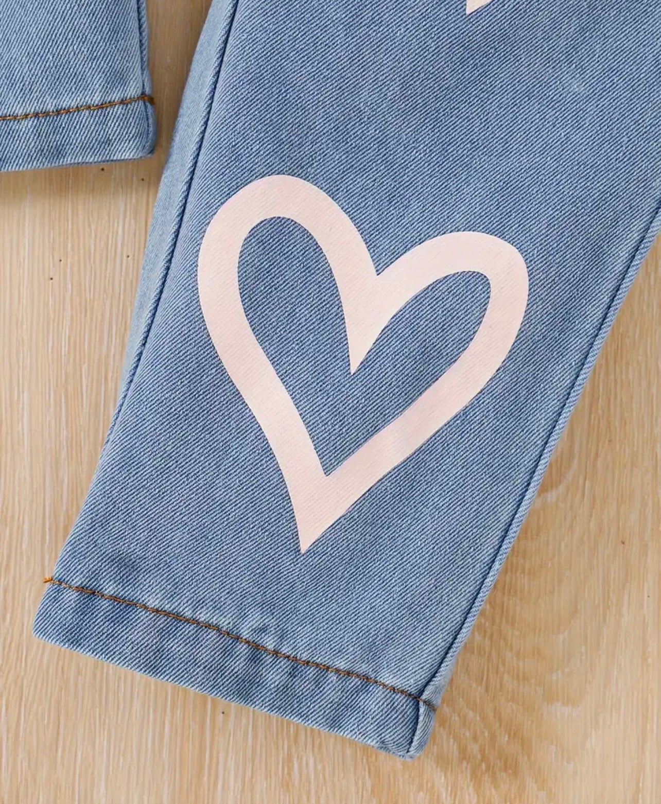 Pink Heart Denim