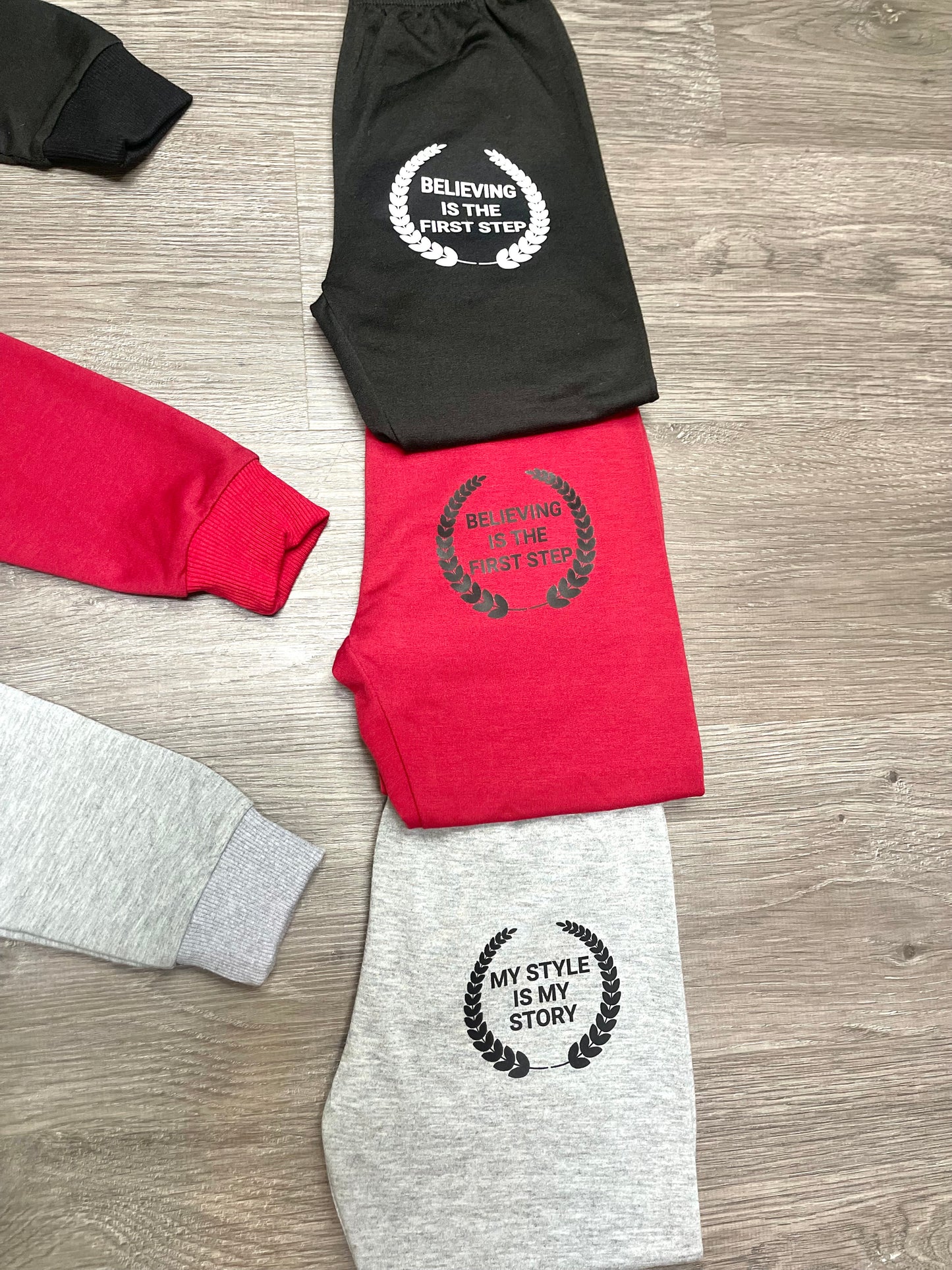 "REVEL ORIGINALS AFFIRMATION COLLECTION" Boys Merlot Crew Neck Sweat suit