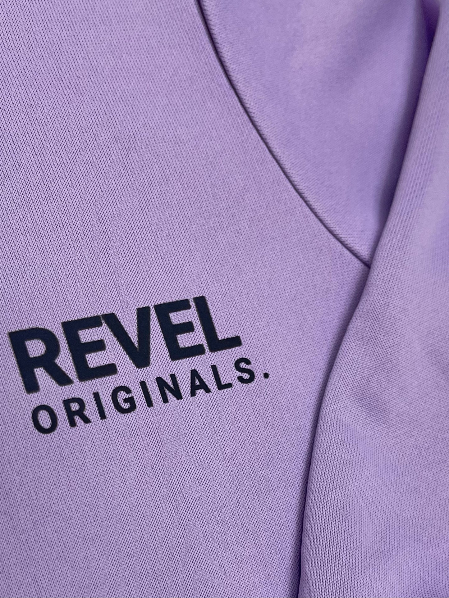 "REVEL ORIGINALS AFFIRMATION" Girls Lavender Crew neck Sweat Suit